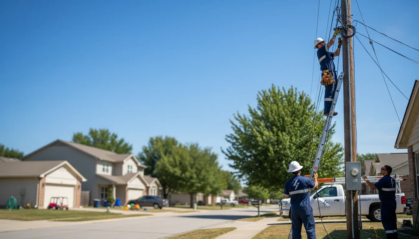 Residential electrician providing installation services in Cisco, TX